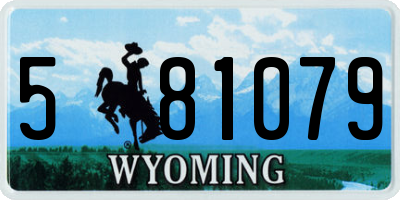 WY license plate 581079