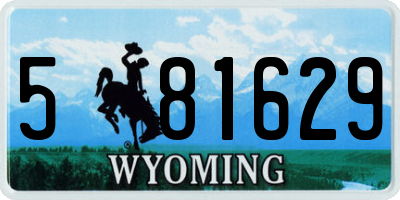 WY license plate 581629