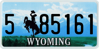 WY license plate 585161