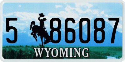 WY license plate 586087