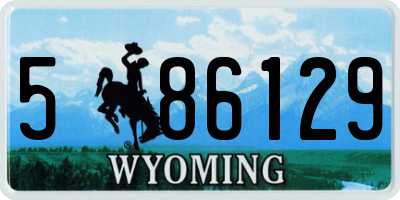 WY license plate 586129