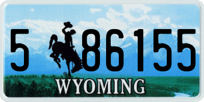 WY license plate 586155