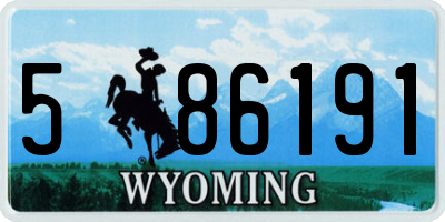 WY license plate 586191
