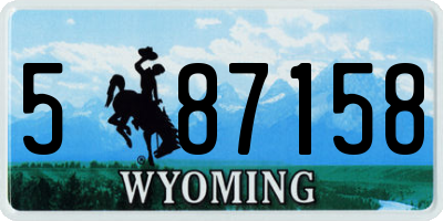 WY license plate 587158