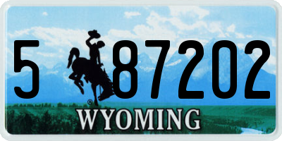 WY license plate 587202