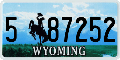 WY license plate 587252