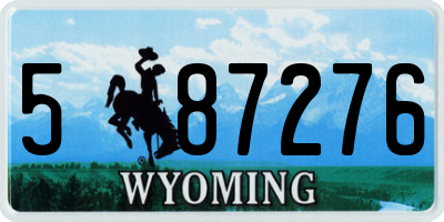 WY license plate 587276