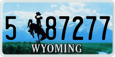 WY license plate 587277