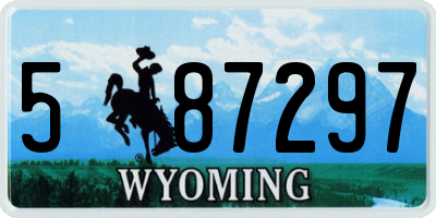 WY license plate 587297