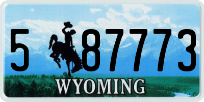 WY license plate 587773