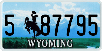 WY license plate 587795