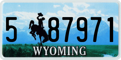 WY license plate 587971
