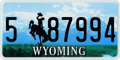 WY license plate 587994