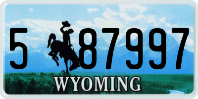 WY license plate 587997