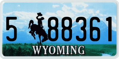 WY license plate 588361