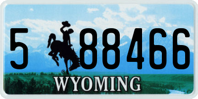 WY license plate 588466