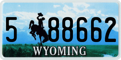 WY license plate 588662