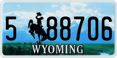 WY license plate 588706
