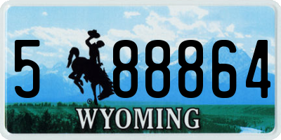 WY license plate 588864