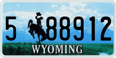 WY license plate 588912