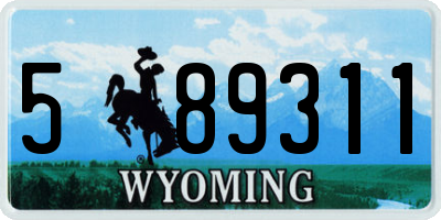 WY license plate 589311