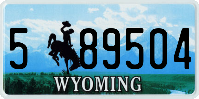 WY license plate 589504