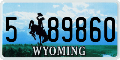 WY license plate 589860