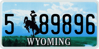 WY license plate 589896