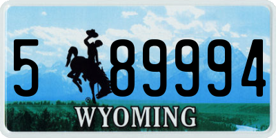 WY license plate 589994