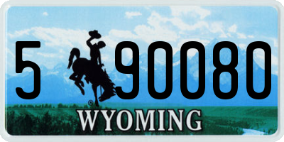 WY license plate 590080