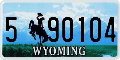 WY license plate 590104