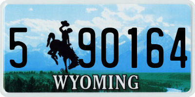 WY license plate 590164