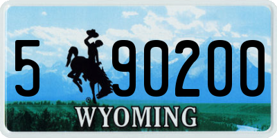 WY license plate 590200