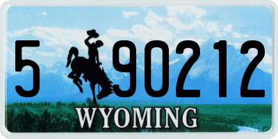 WY license plate 590212