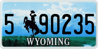 WY license plate 590235