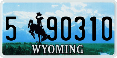 WY license plate 590310