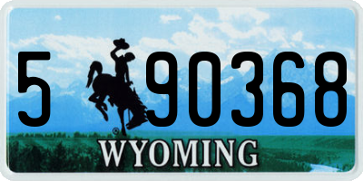 WY license plate 590368