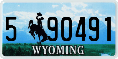 WY license plate 590491