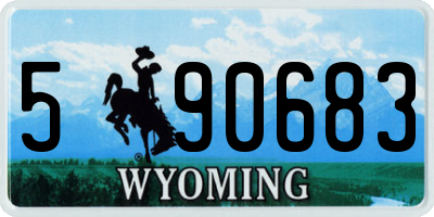 WY license plate 590683