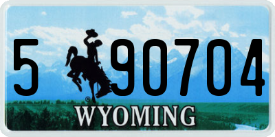 WY license plate 590704