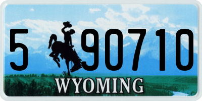 WY license plate 590710