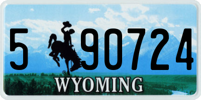 WY license plate 590724