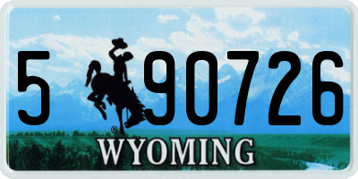 WY license plate 590726