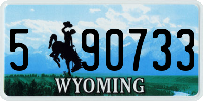 WY license plate 590733