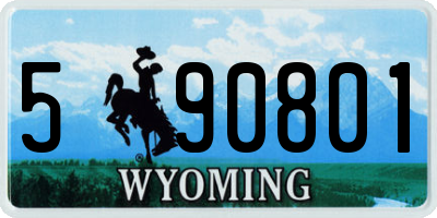 WY license plate 590801