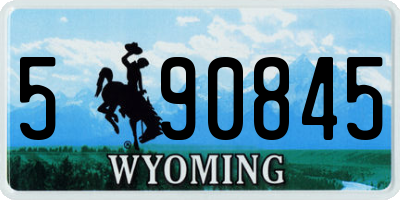 WY license plate 590845
