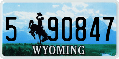 WY license plate 590847