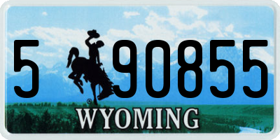 WY license plate 590855