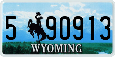 WY license plate 590913