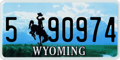 WY license plate 590974